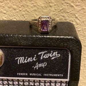 Purple princess Cut Ring